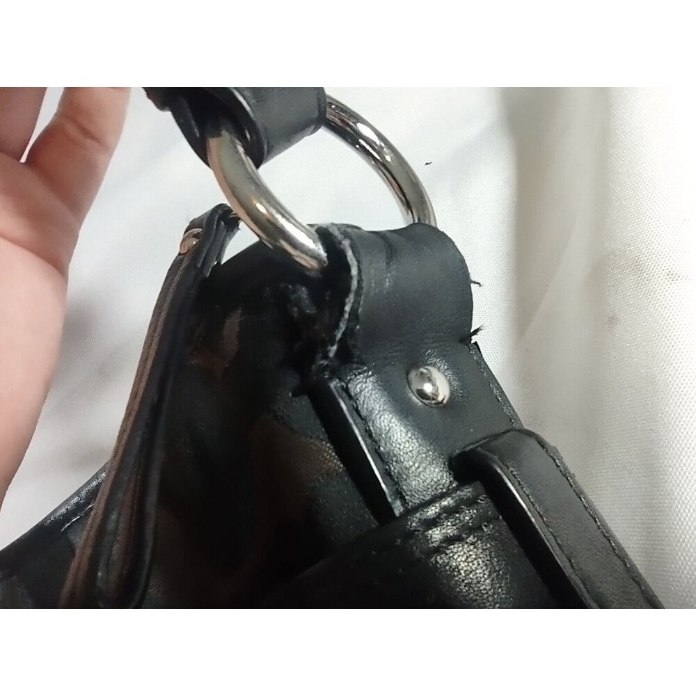 Coach Canvas/Leather F19730 Signature Crossbody Optic Chain Black Shoulder Bag - Picture 10 of 10